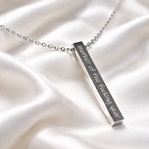 ADD-ON | Engraved Bar Necklace | “Mother of the F*cking Year” | Adjustable Chain